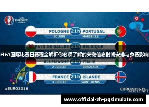 FIFA国际比赛日赛程全解析你必须了解的关键信息时间安排与参赛影响 FIFA国际比赛日赛程全解析你必须了解的关键信息时间安排与参赛影响